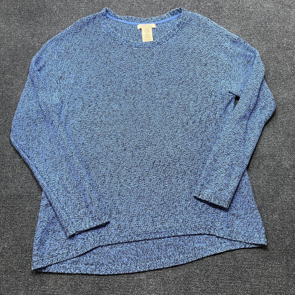Philosophy Sweater Womens XXL Blue Heather Crew Neck Long Sleeve Knit Pullover
